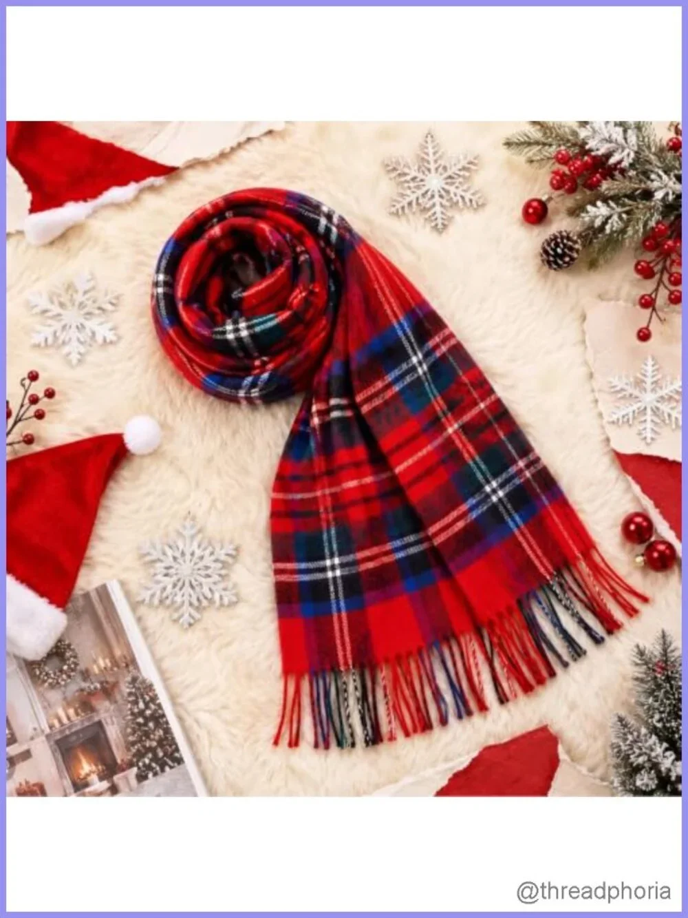 Soft Tartan Plaid Scarf Womens Shawl Wrap Winter Accessory
